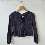 SIZE S | Blue Tie Top