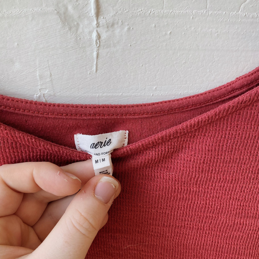 Size M | Aerie Red Top