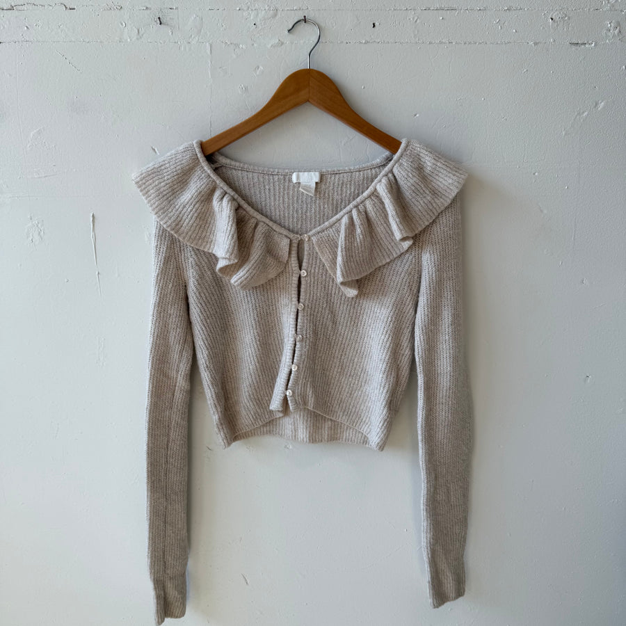 SIZE XS | Cream Button Down Sweater