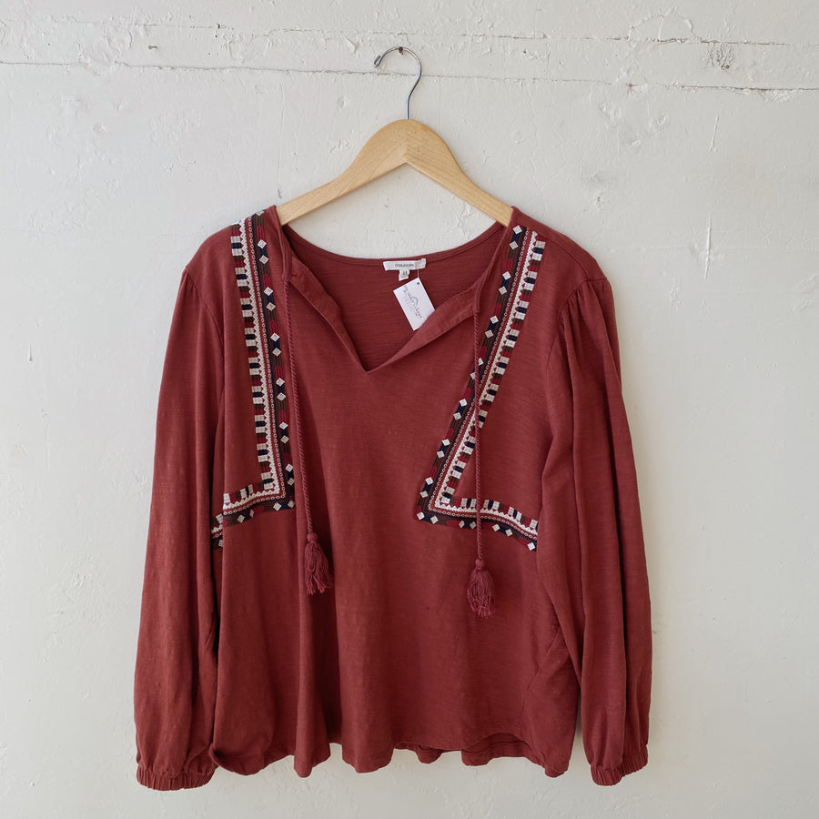 SIZE 2XL | Red Blouse