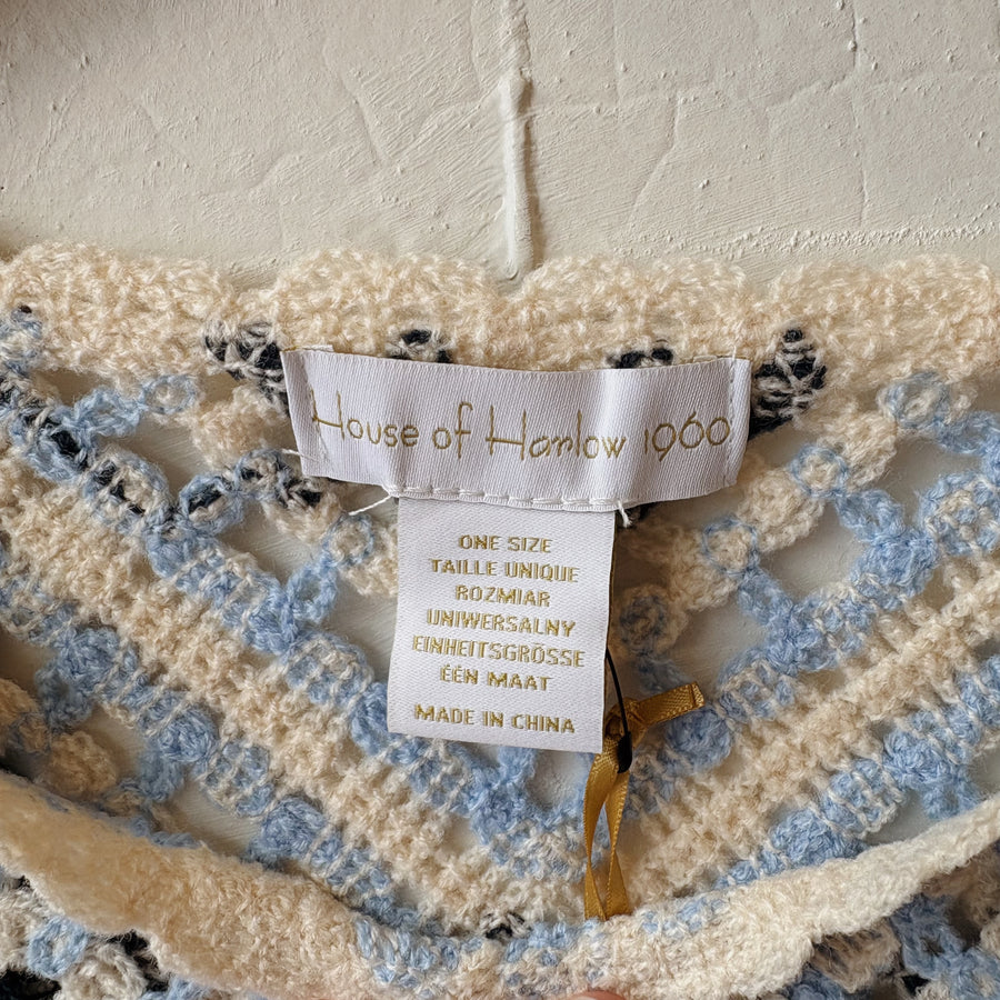 ONE SIZE | Blue Open Stitch Top