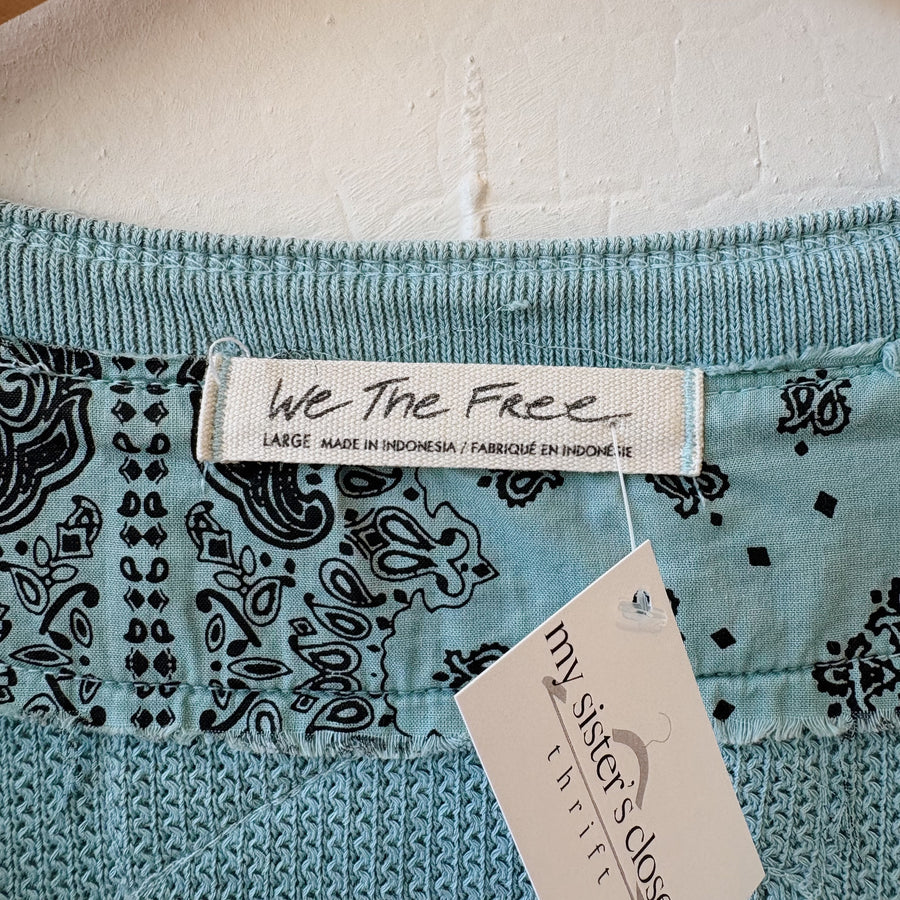 SIZE L | Free People Blue Top