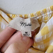SIZE M | Yellow Gingham Dress