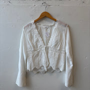 SIZE S | White Eyelet Top