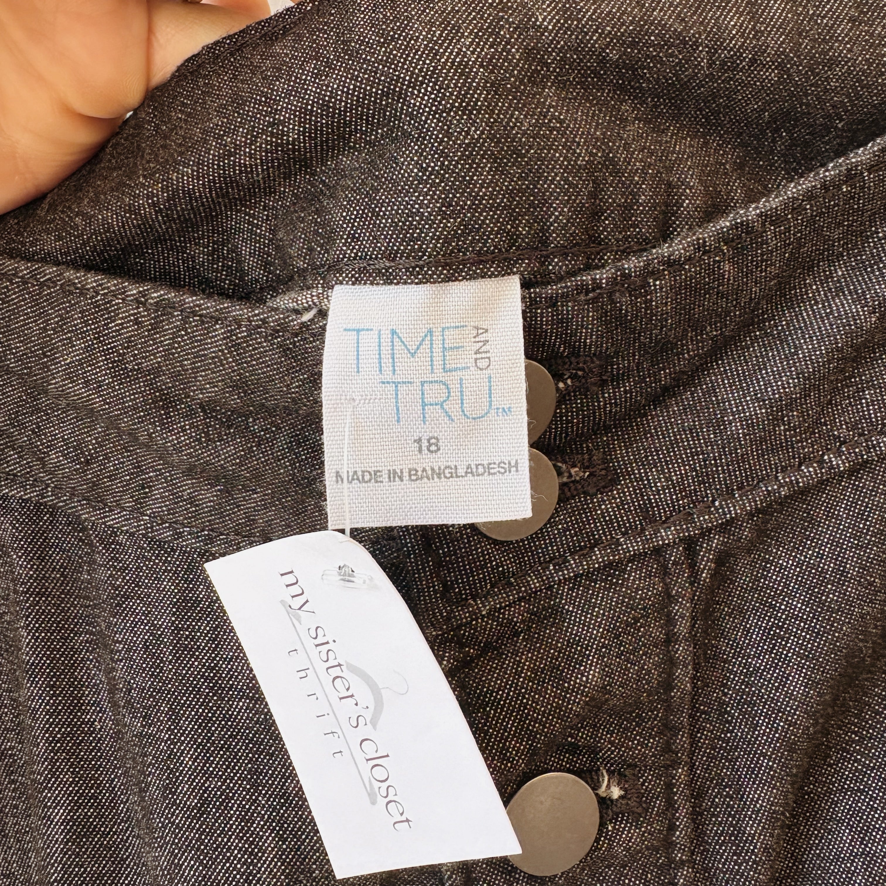 SIZE 18 | Black Denim Skirt