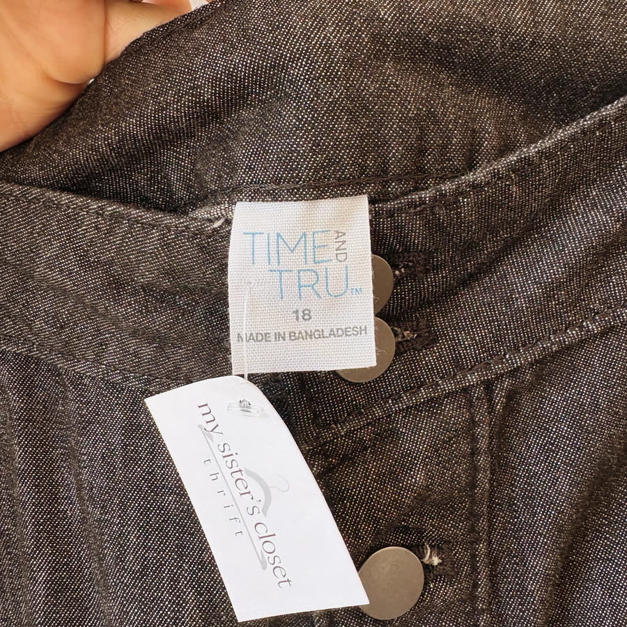 SIZE 18 | Black Denim Skirt