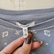 SIZE 2X | Blue Patterned Top