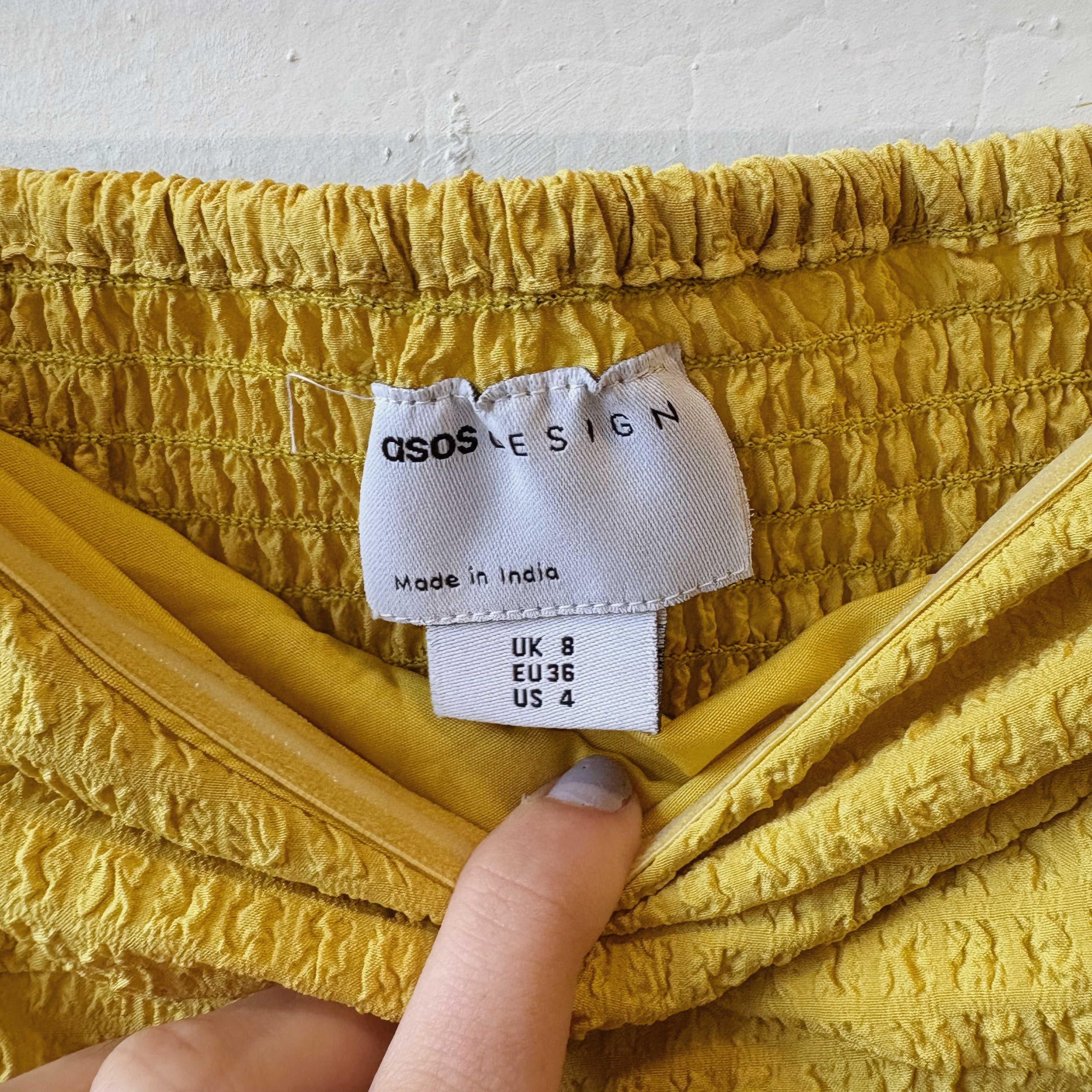 SIZE 4 | Strapless Yellow Romper