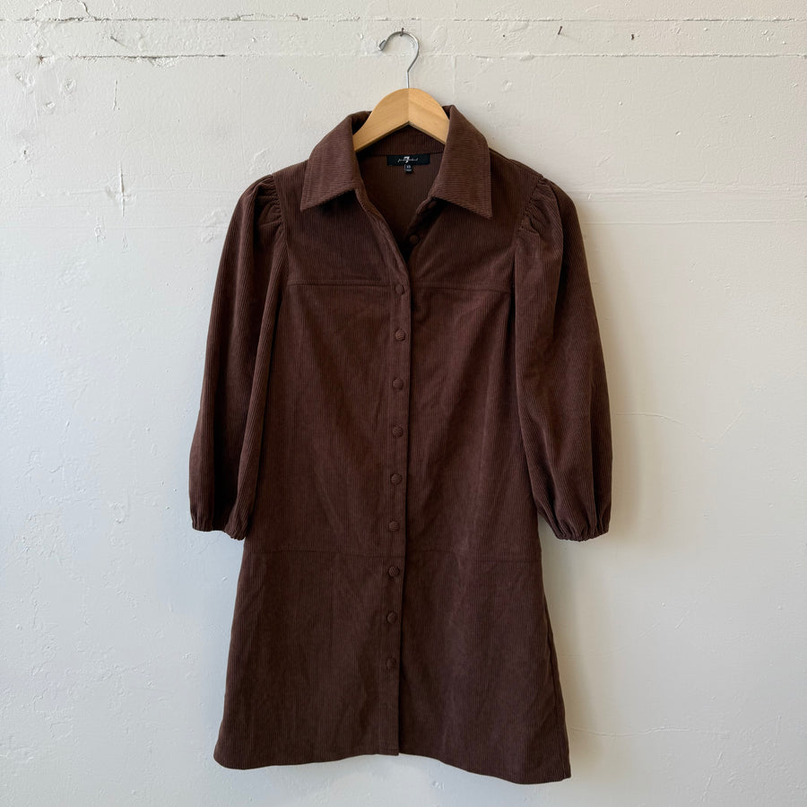 SIZE XS | Brown Corduroy Dress
