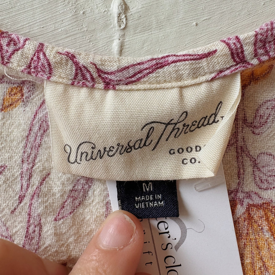 SIZE M | Orange Floral Dress