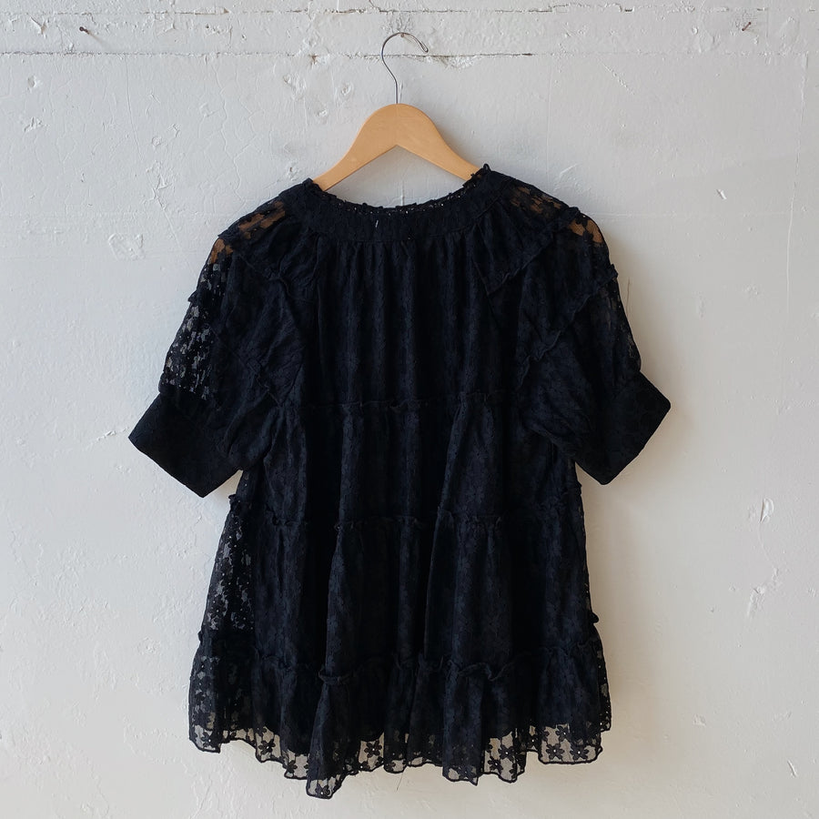 Size S | Black Lace Top