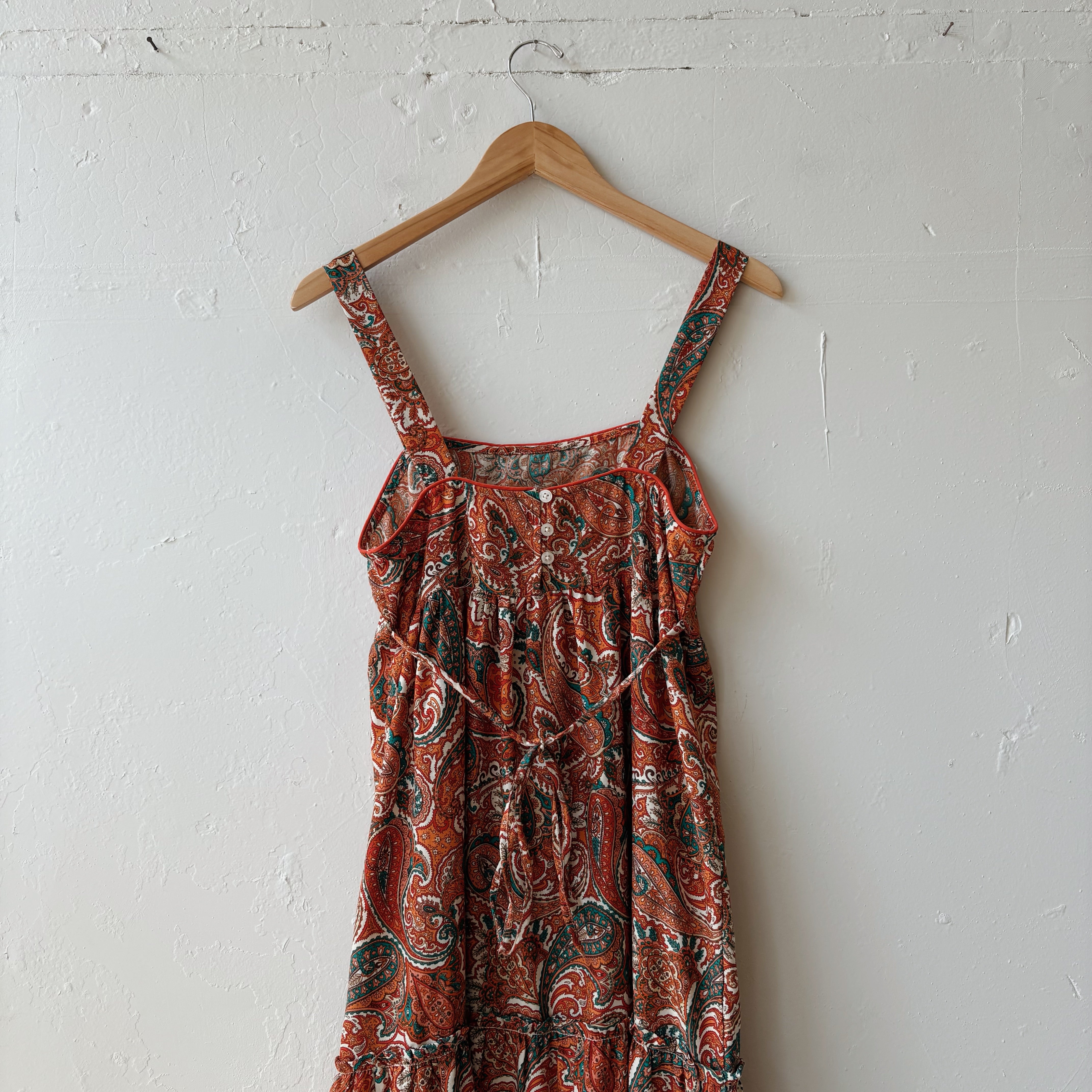 SIZE M | Detailed Orange Dress