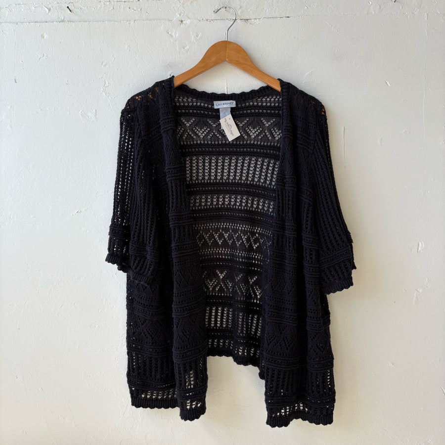 SIZE 2X | Black Knit Cardigan