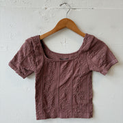 SIZE M | Brown Textured Top