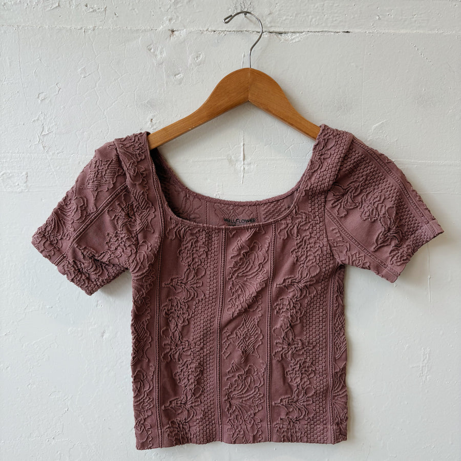 SIZE M | Brown Textured Top