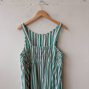 SIZE XL | Green Striped Dress
