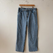 SIZE 14 Tall | Daisy Embroidered Jeans