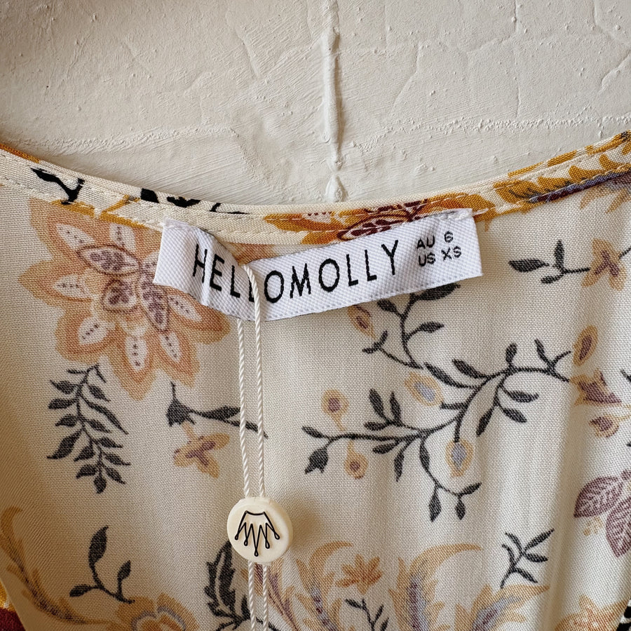 SIZE XS | Yellow Floral Dress