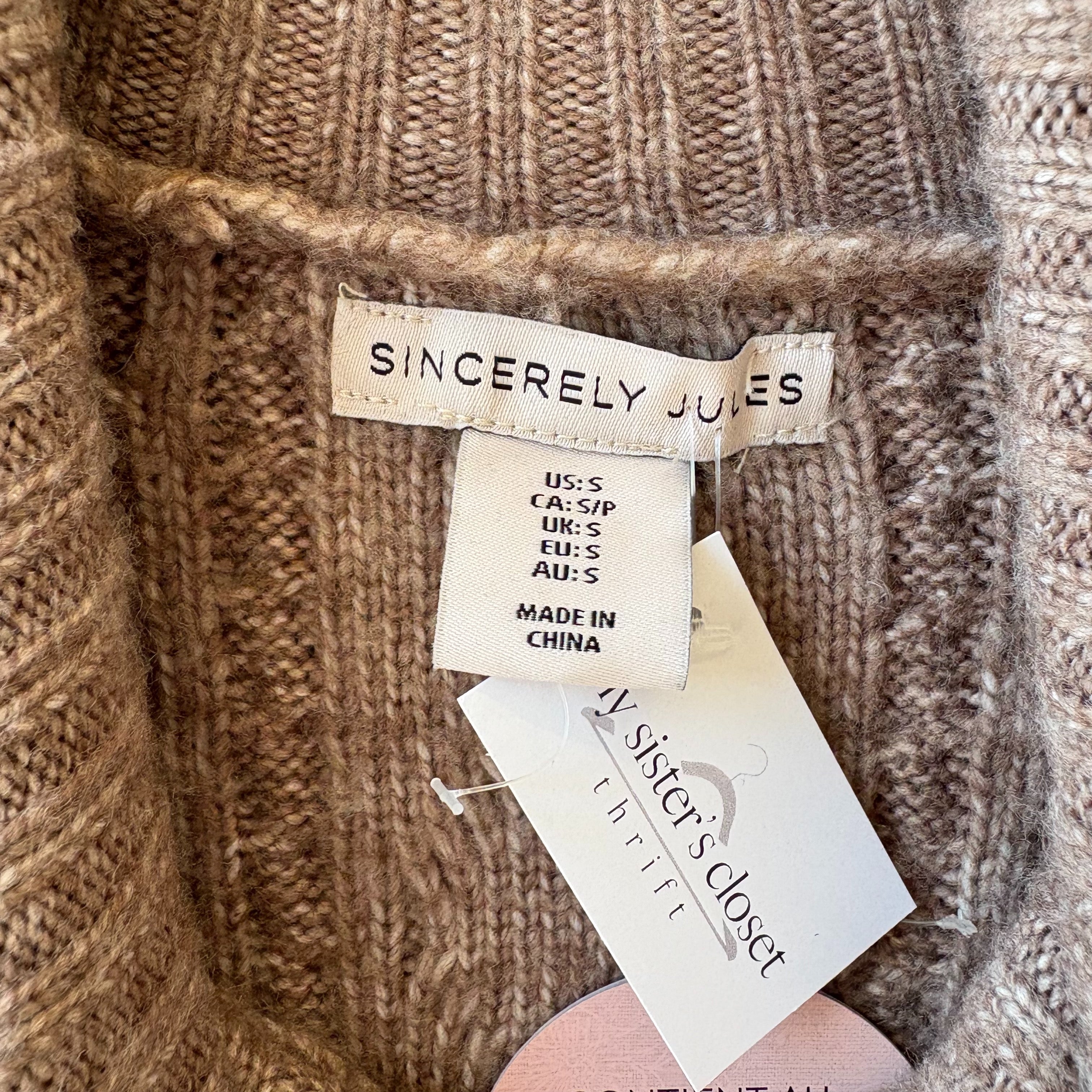 SIZE S | Brown Sweater Dress