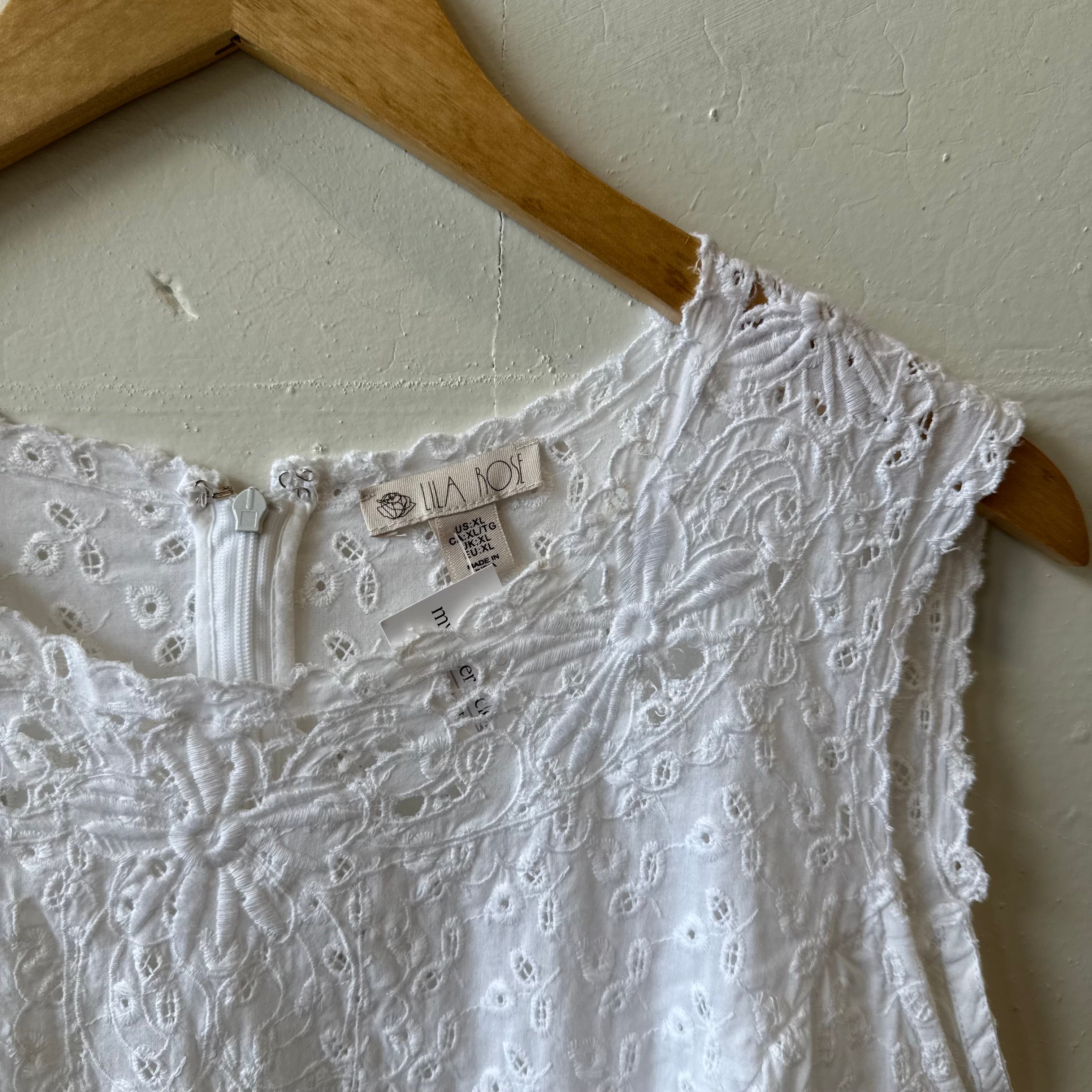 SIZE XL | White Lace Tank