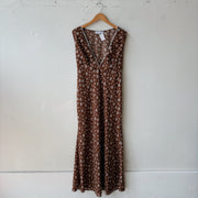 SIZE XL | Brown Floral Dress