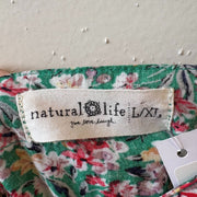 SIZE L/XL | Green Floral Dress