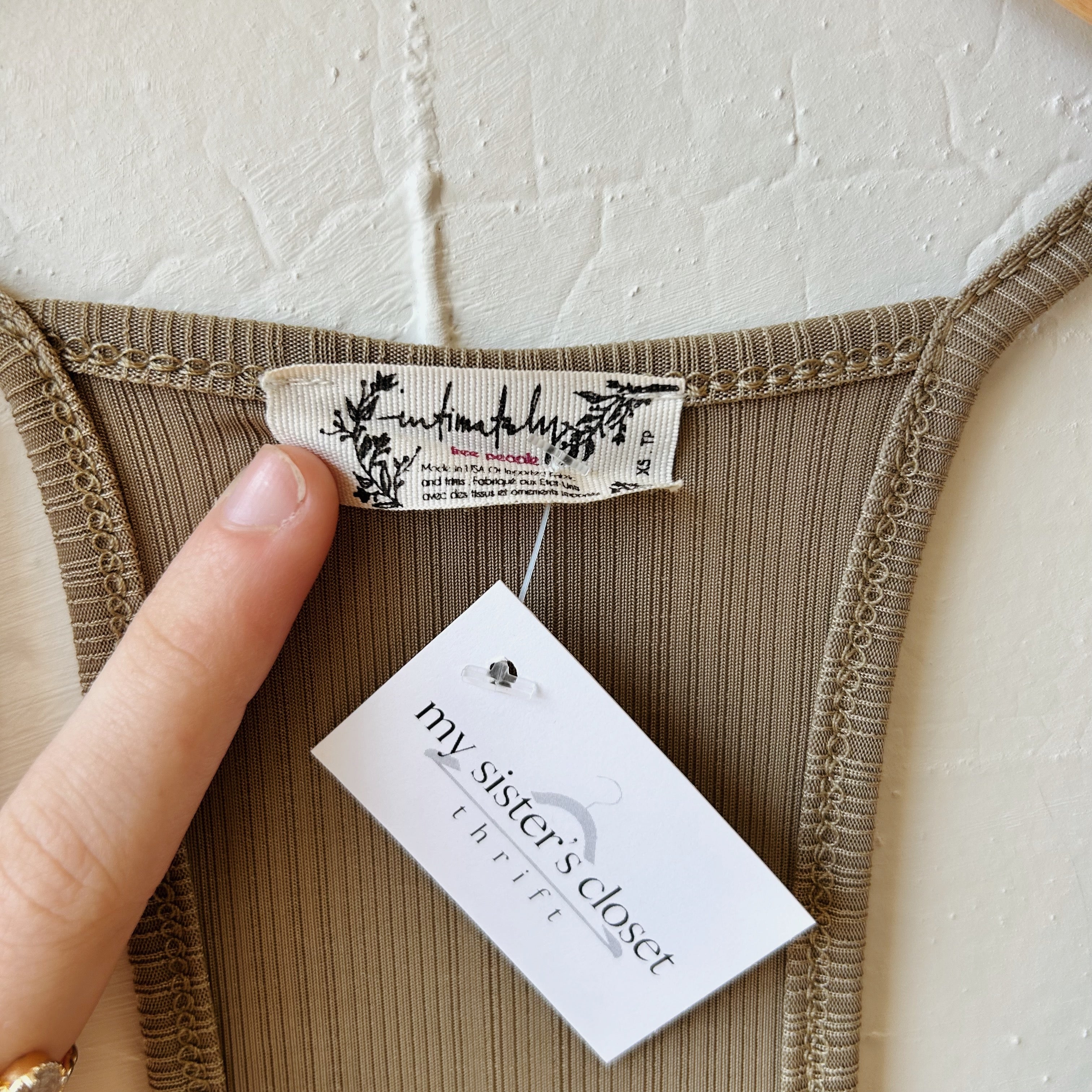 SIZE XS | Free People Green Tank Top