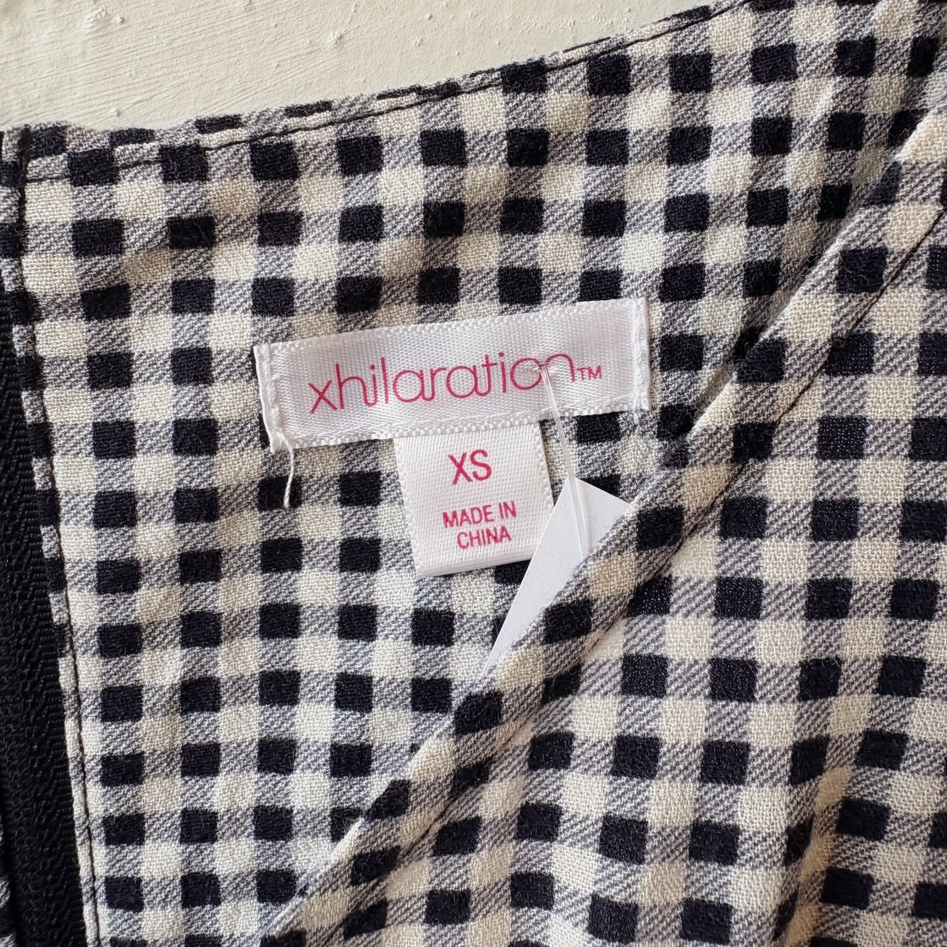 SIZE XS | Navy Gingham Dress