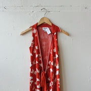 SIZE XXS | Red and White Cardigan