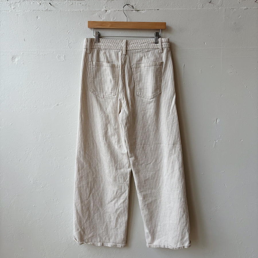 SIZE 10 | Cream Striped Pants