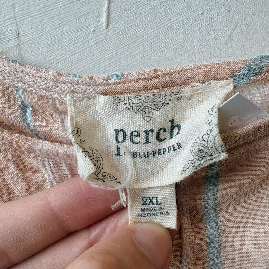 SIZE 2X | Pink Striped Top
