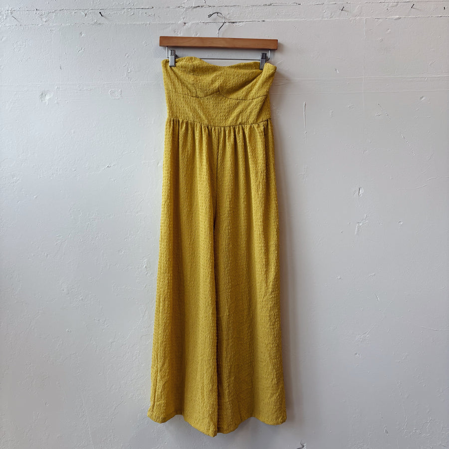 SIZE 4 | Strapless Yellow Romper