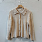 SIZE S | Cream Collared Cardigan
