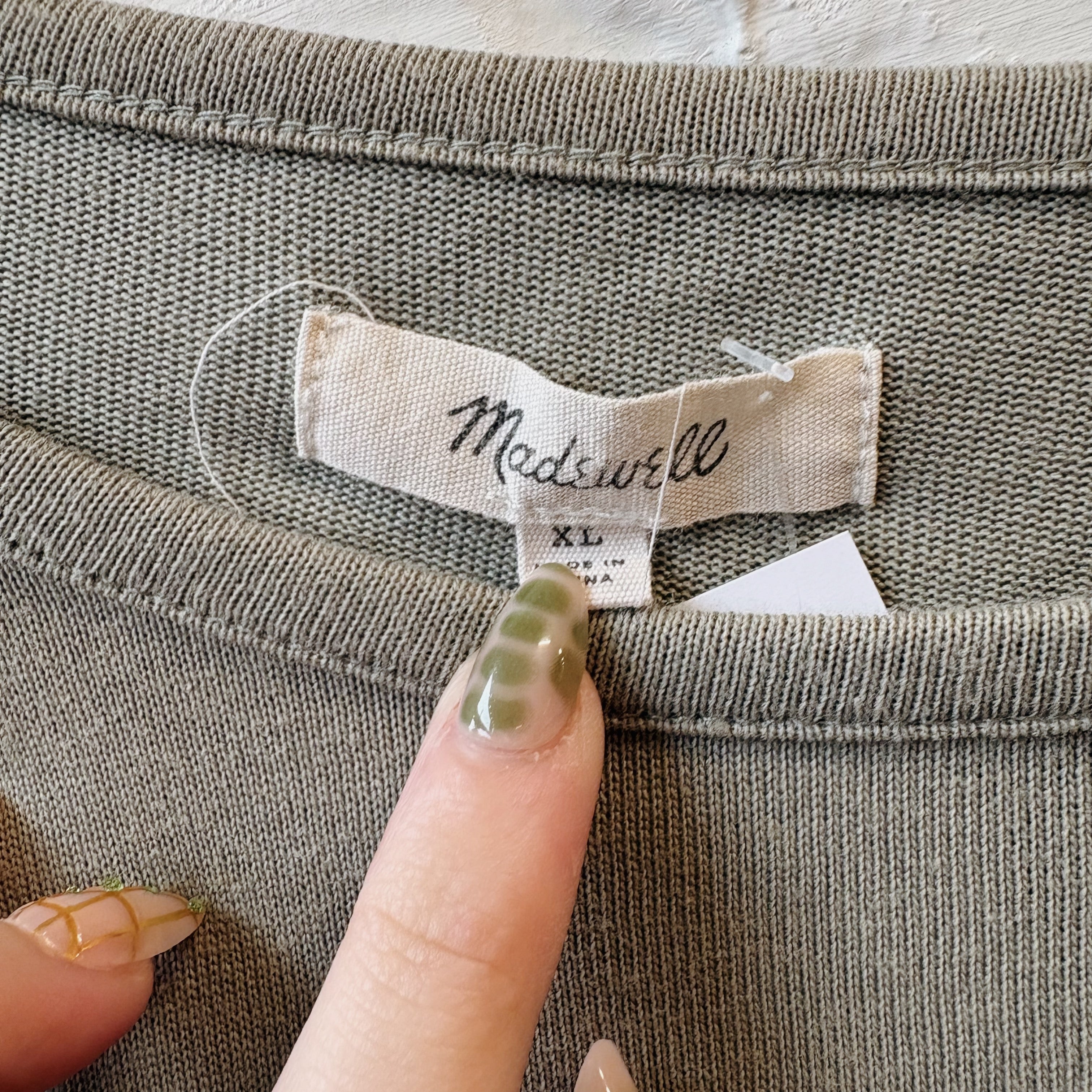SIZE XL | Madewell Green Top