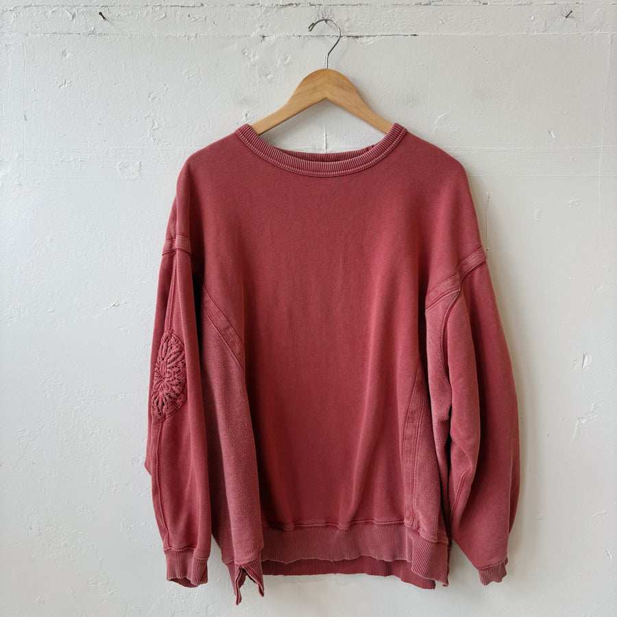 SIZE M | Aerie Detailed Sleeve Crewneck