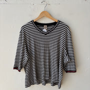 SIZE 3X | Black Striped Top
