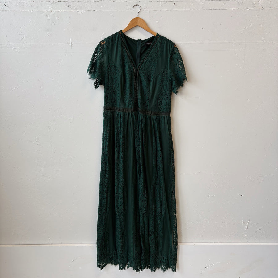 SIZE XXL | Green Lace Dress