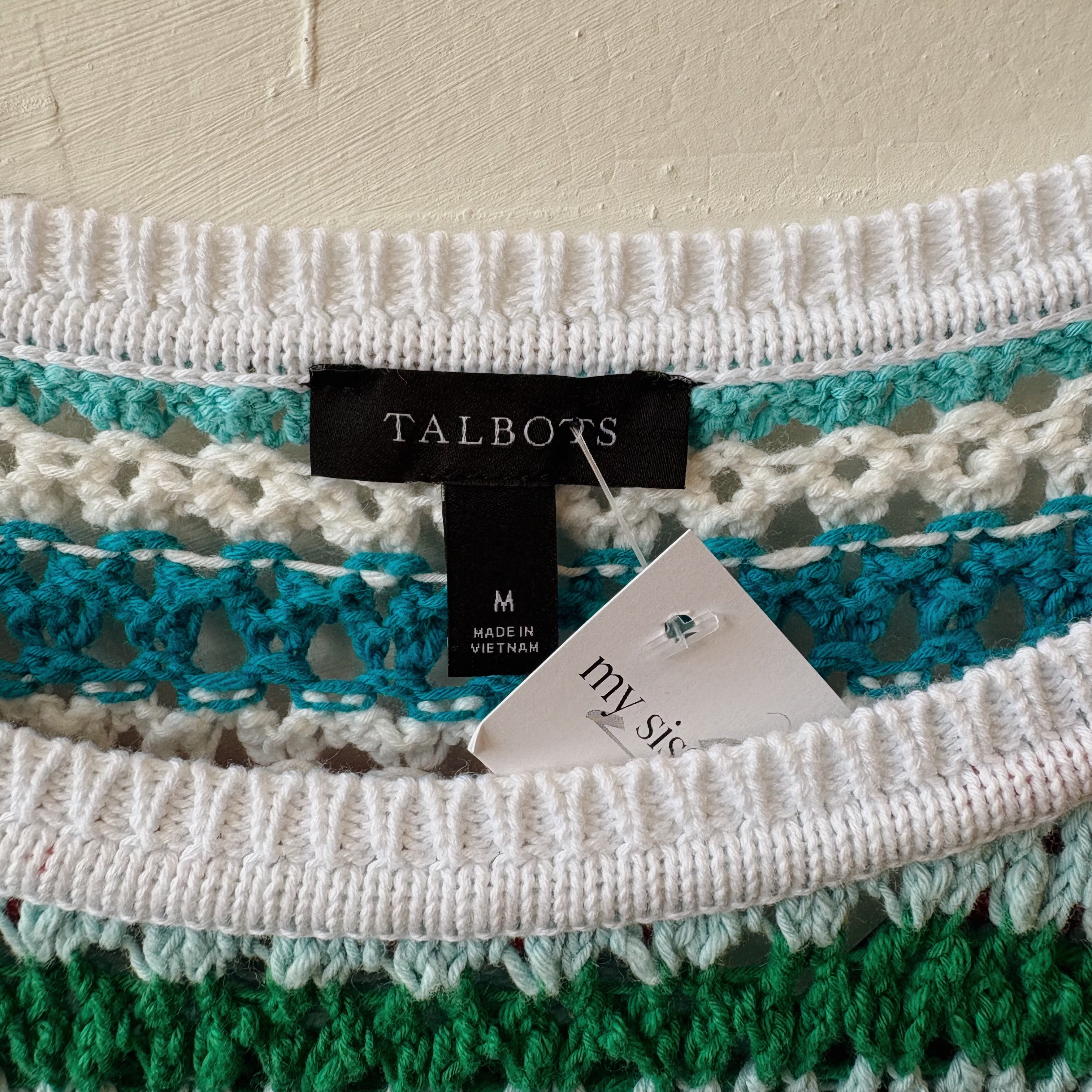 SIZE M | Colorful Crochet Sweater Vest