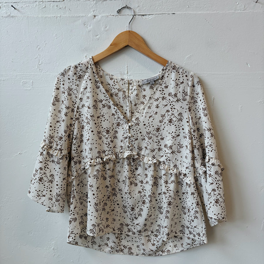 SIZE S | Brown Floral Top