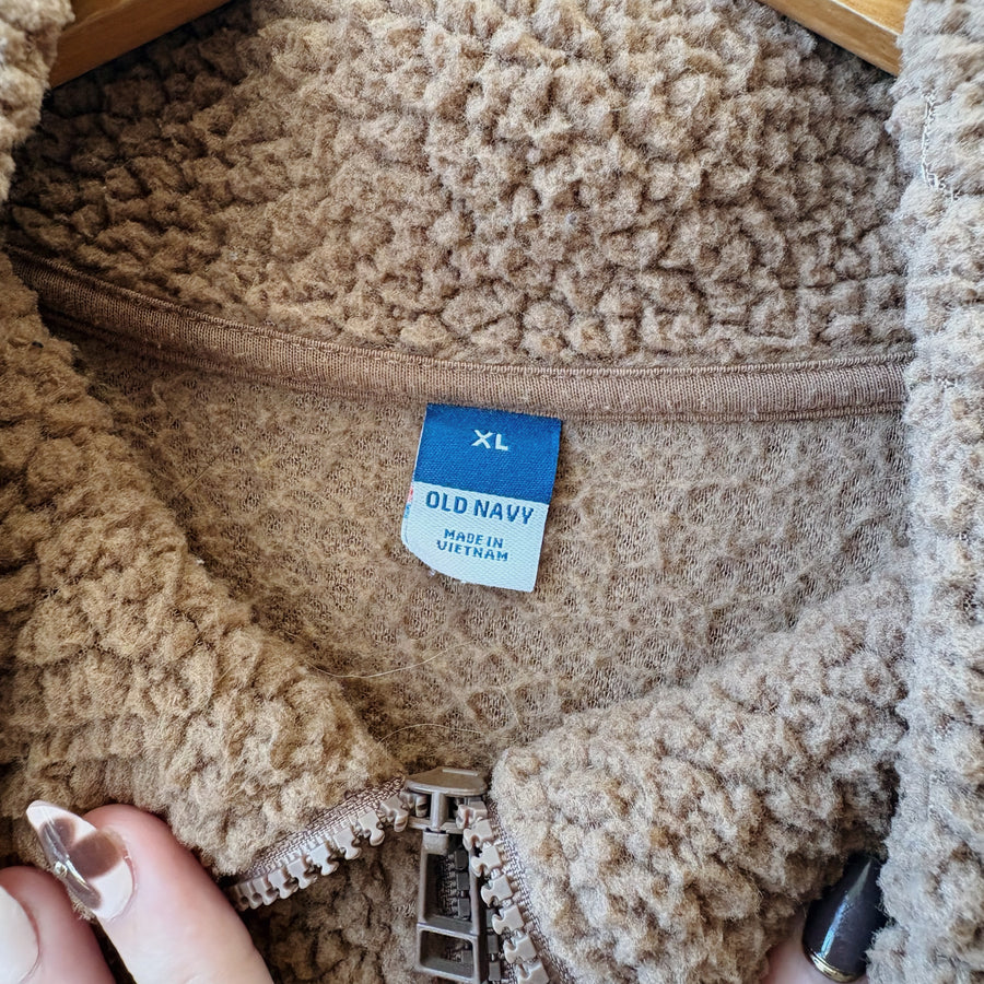 SIZE XL | Camel Colored Zip Up