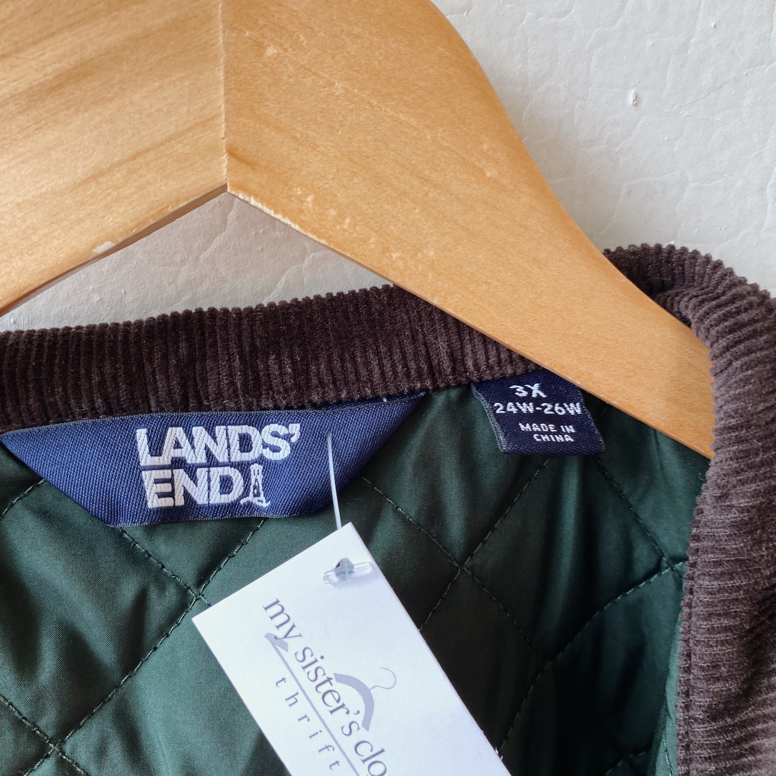 SIZE 24-26 | Green & Corduroy Vest