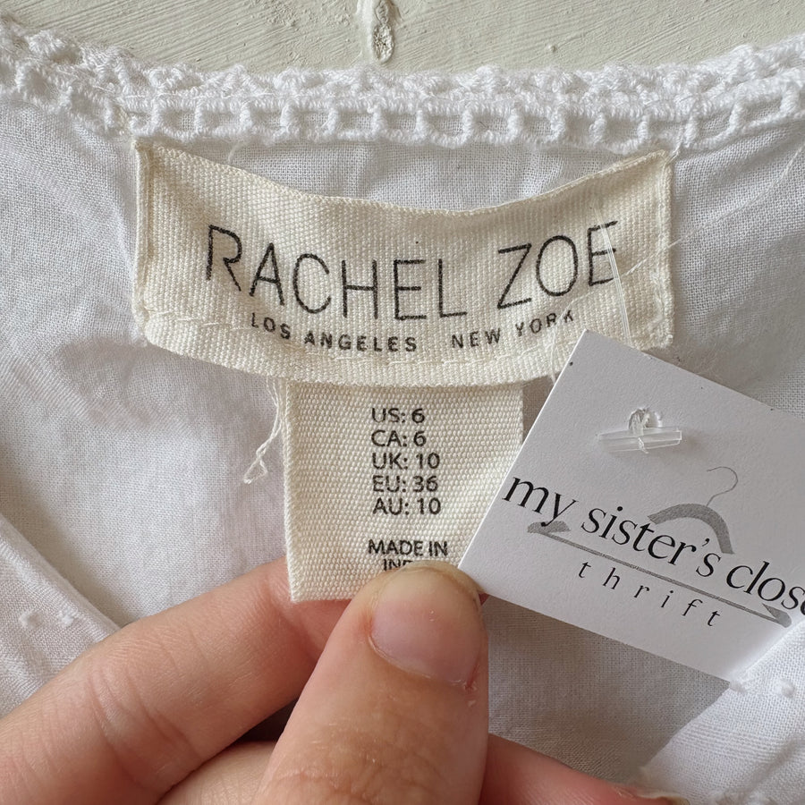 SIZE M | White Button Up Dress