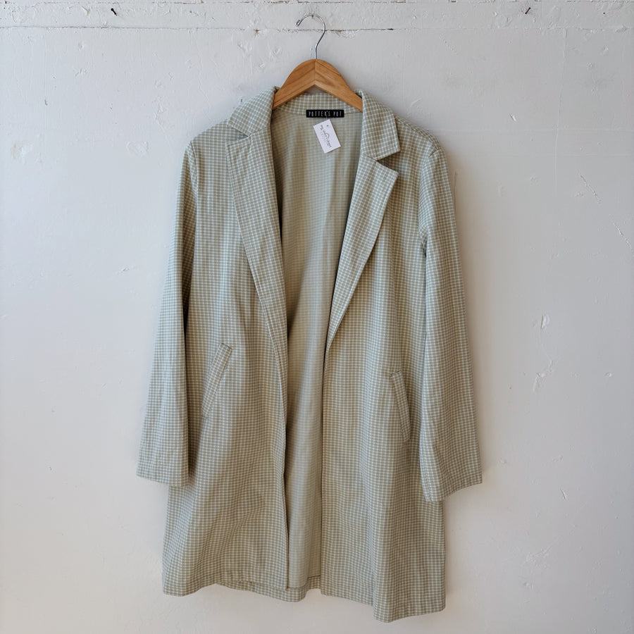 SIZE L | Green Gingham Blazer