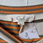 SIZE L | Orange Striped Top