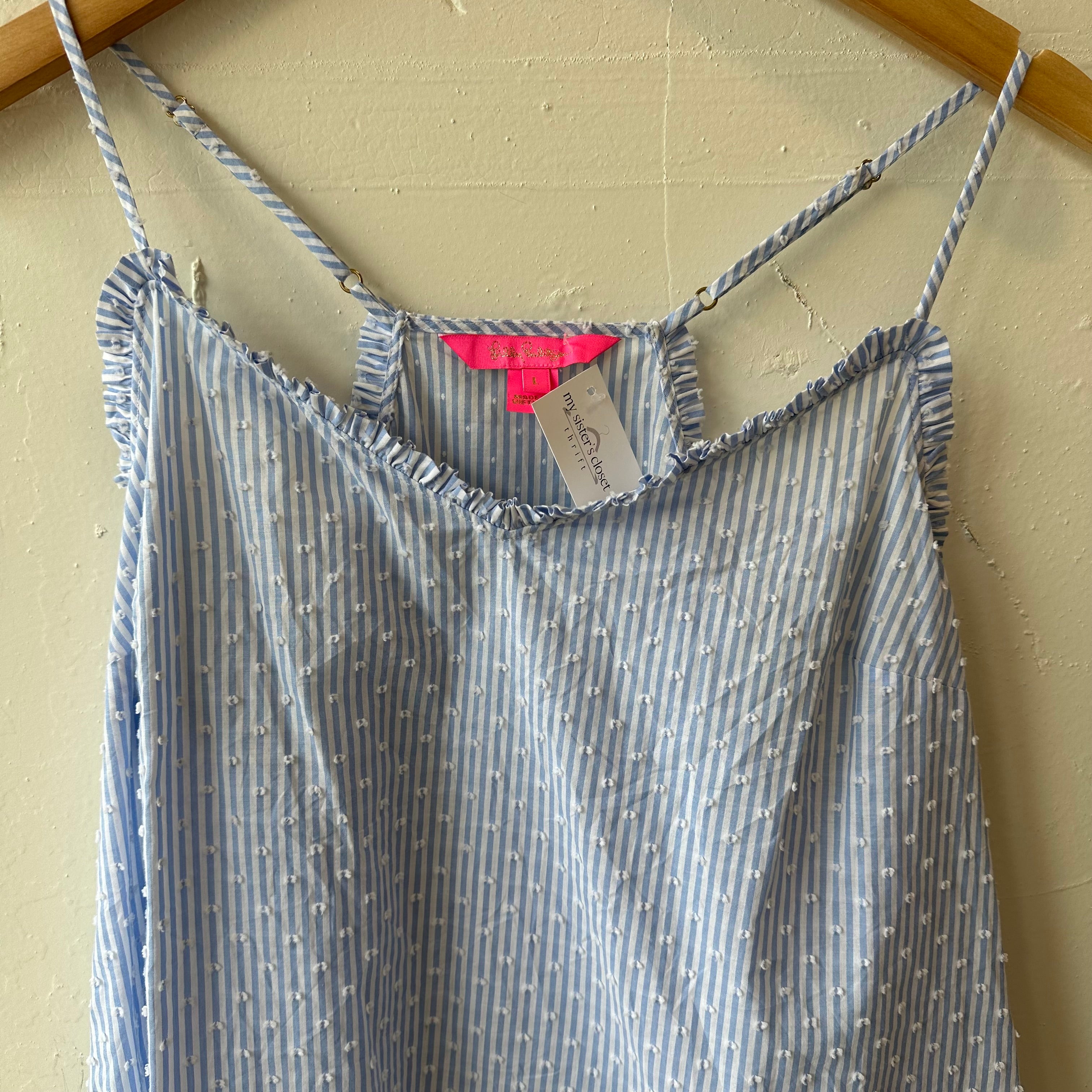 SIZE L | Blue Textured Tank