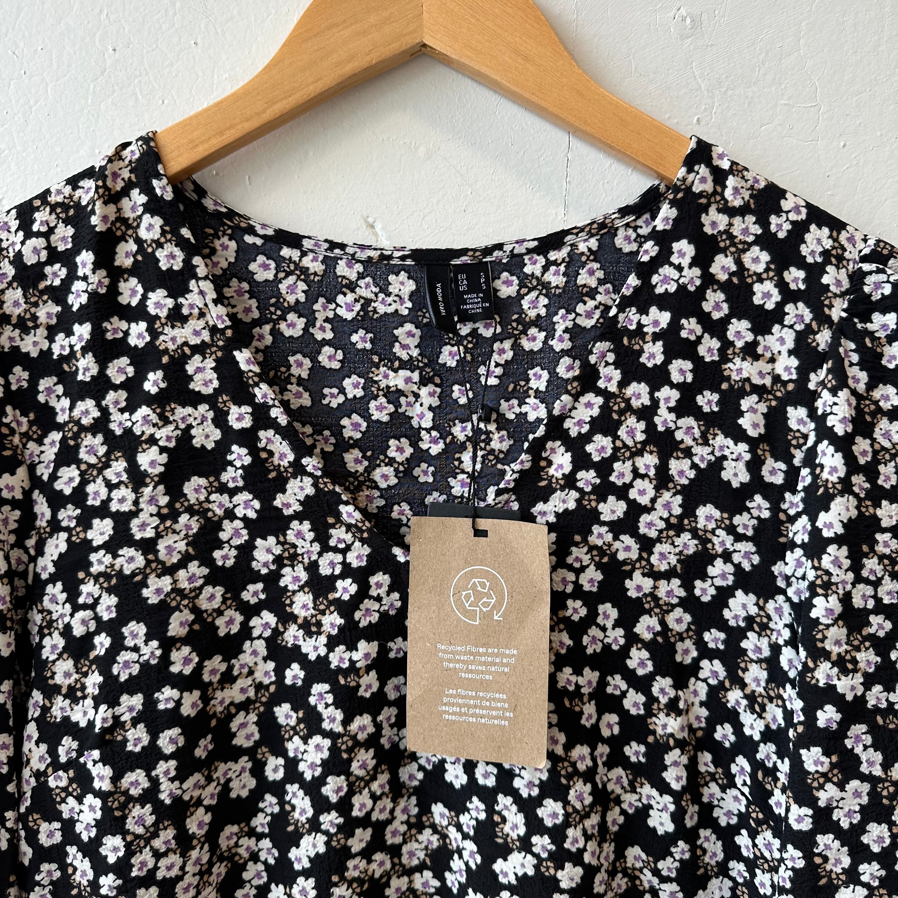 SIZE S | Long Sleeve Floral Dress