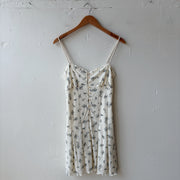 SIZE L | White Floral Dress