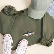 Fish Embroidered Crewneck