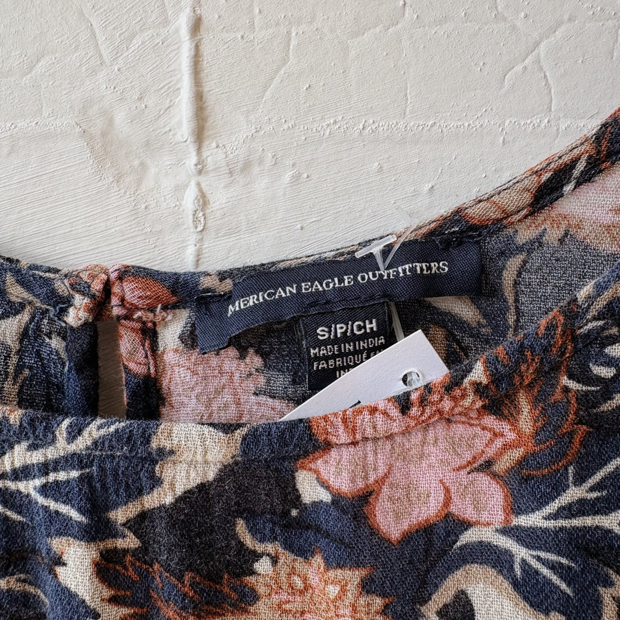 SIZE S | AE Blue Floral Tank Top