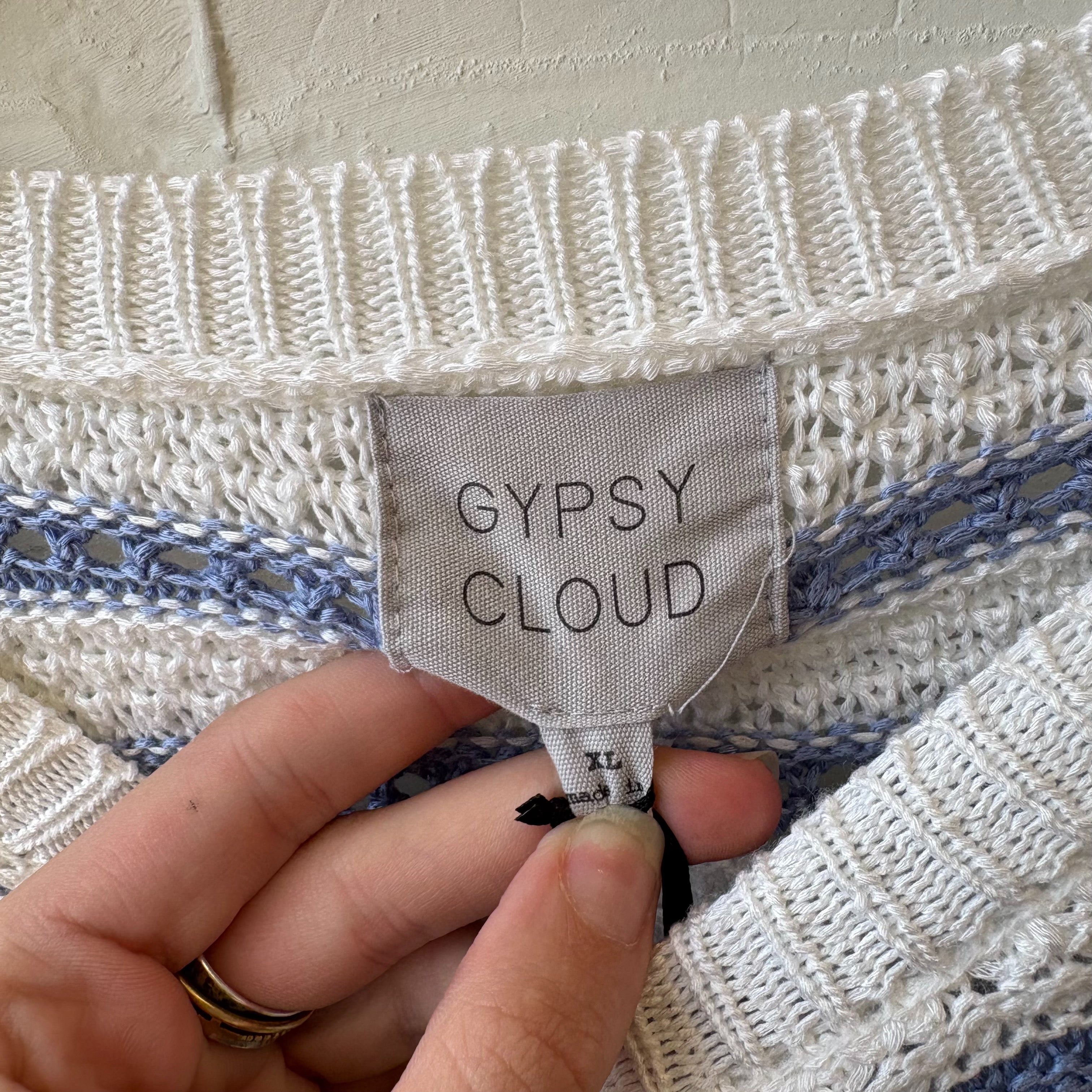 SIZE XL | Blue Striped Sweater